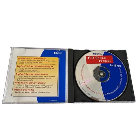 Hp Photo Project Cd Printer Installation Photo Software 1997 Windows Photography - Picture 3 of 4